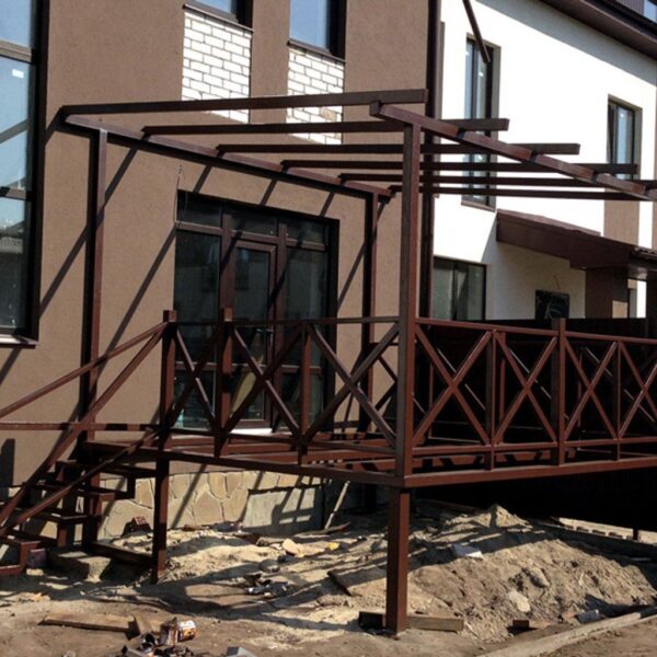 Металлокаркас для террасы 8