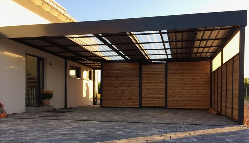 Навесы для авто в стиле Лофт под заказ