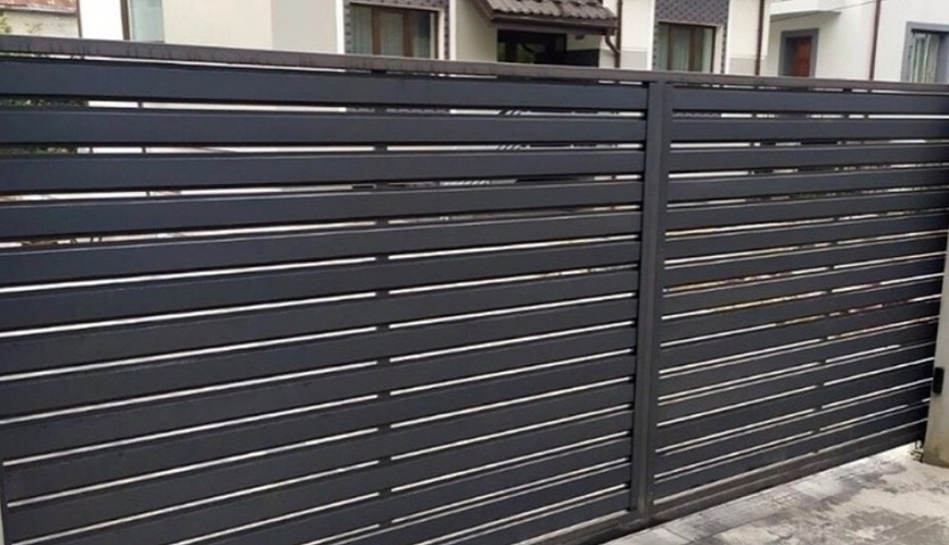 Откатные ворото в стиле Лофт