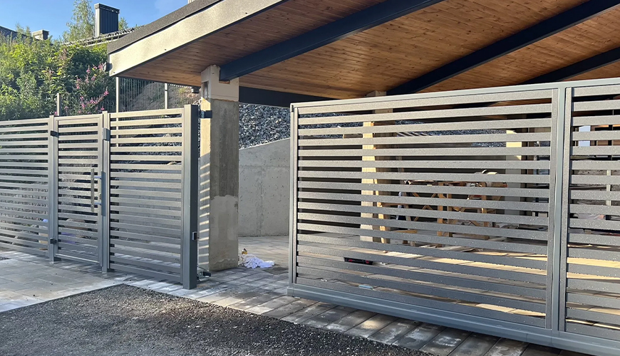 Откатные ворото в стиле Лофт под заказ в Минске