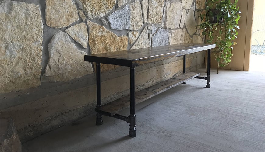Скамейка в стиле Лофт под заказ в Минске